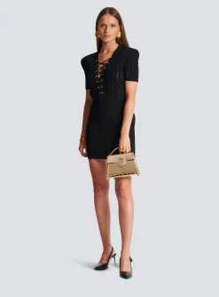 Discount Short Fine Ribbed Knit Dress Women Knitwear|Dresses