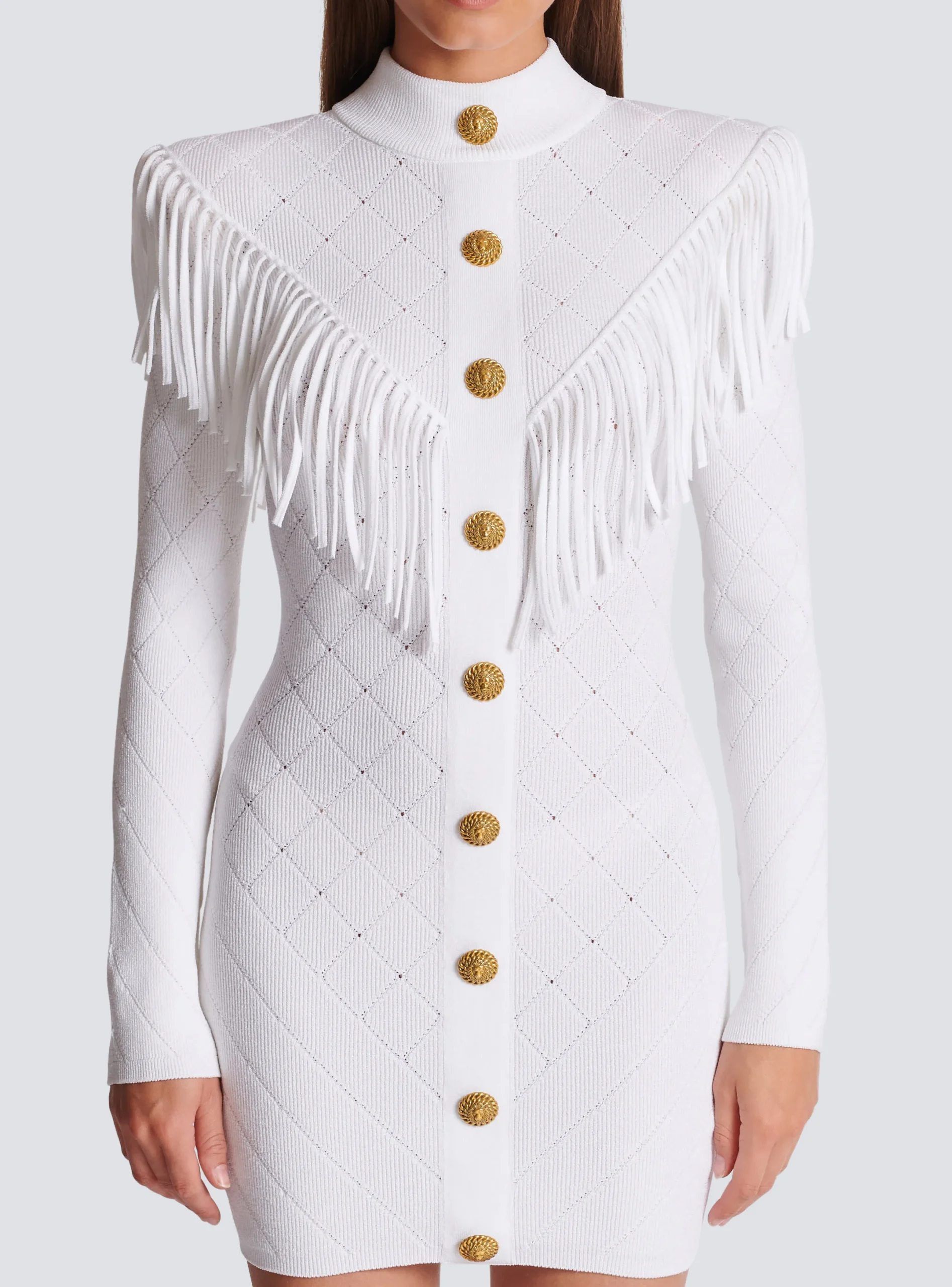 Discount Short Fringed Fine Knit Dress Women Knitwear|Dresses