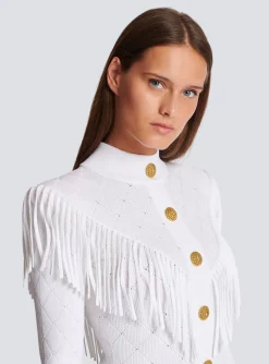 Discount Short Fringed Fine Knit Dress Women Knitwear|Dresses