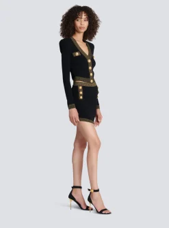 Cheap Short Knit Skirt With Gold Trim Women Skirts|Knitwear