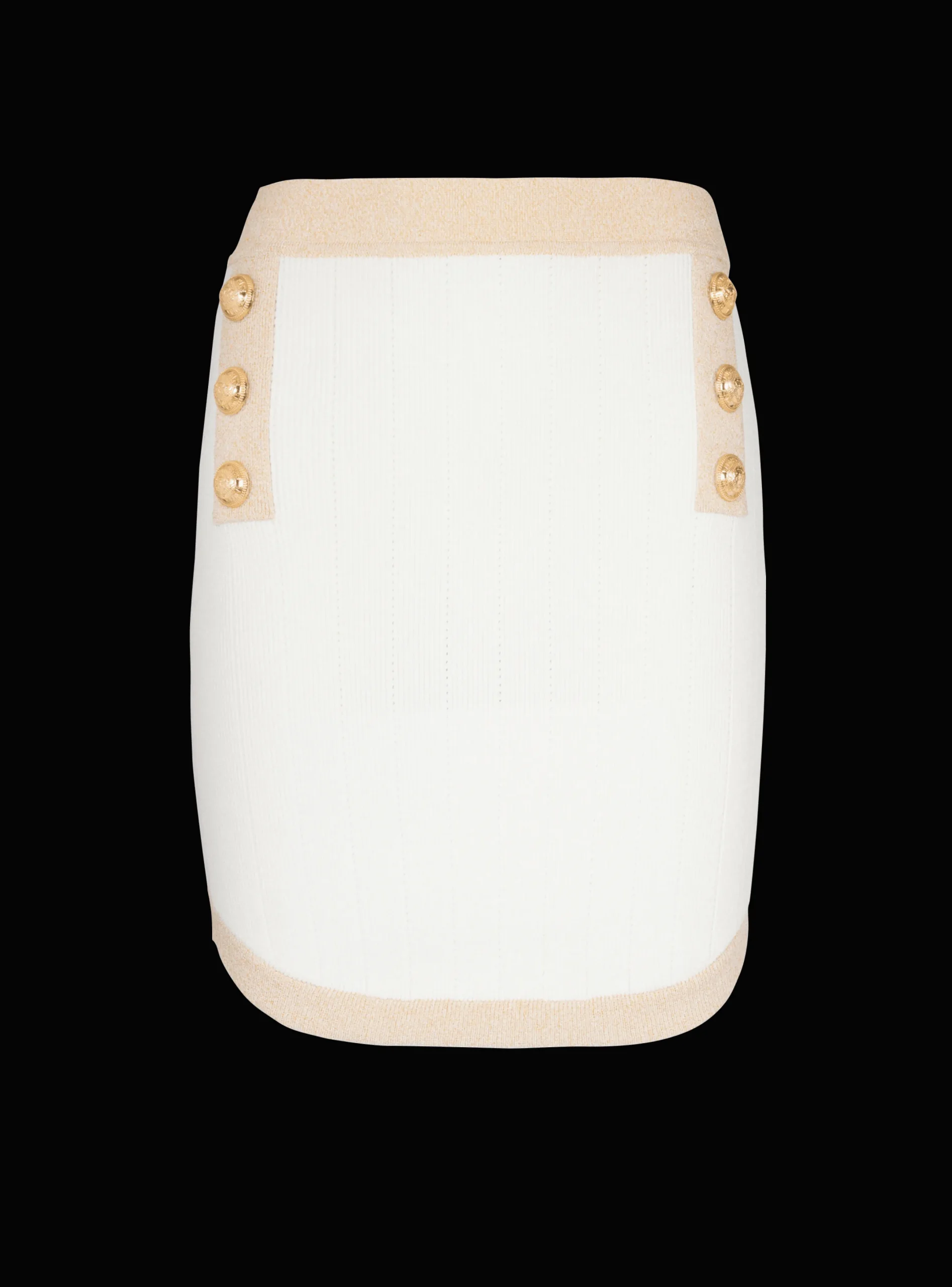 New Short Knit Skirt With Gold Trim Women Skirts|Knitwear