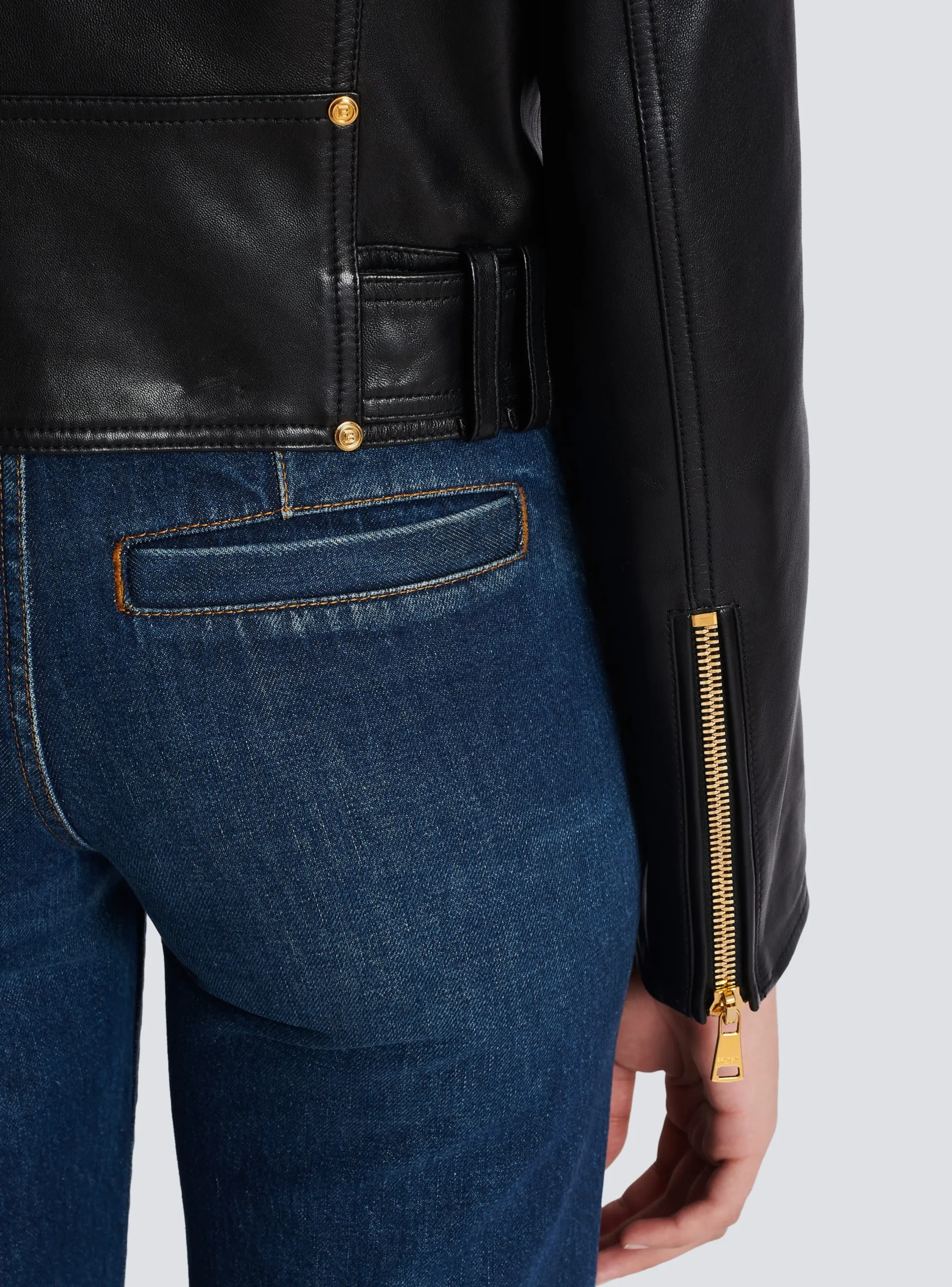 Online Short Leather Biker Jacket Women Outerwear