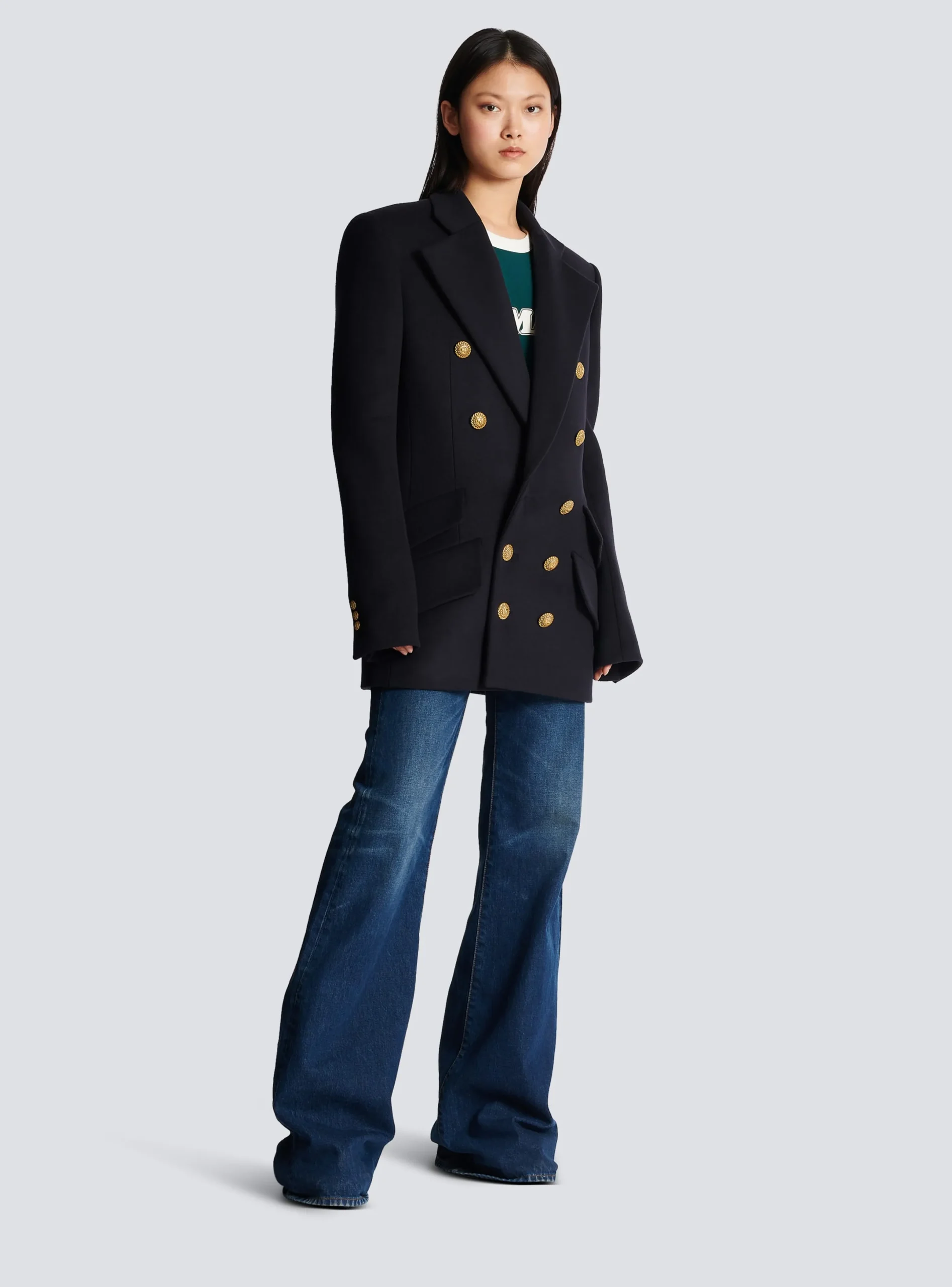 Discount Short Military-style Coat Women Outerwear|Outerwear