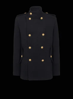 Shop Short Military-style Coat Outerwear
