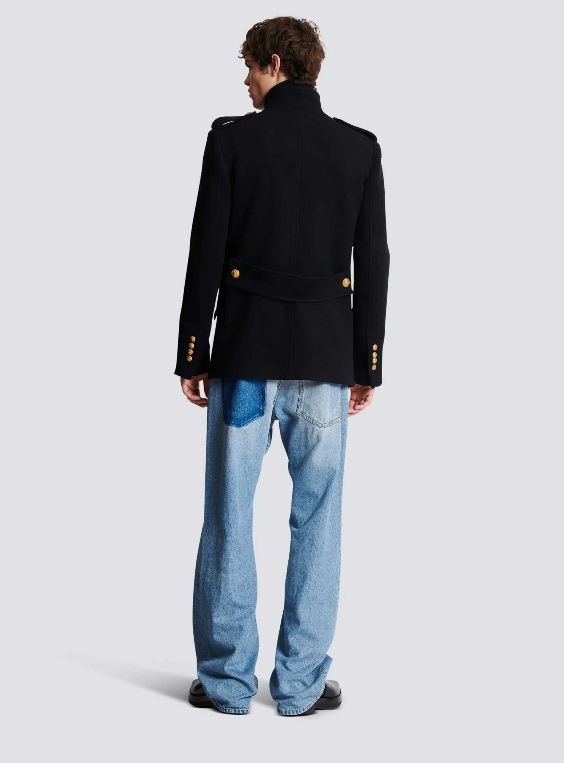 Shop Short Military-style Coat Outerwear