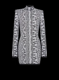 Best Sale Short Snakeskin Textured Knit Dress Women Knitwear|Dresses