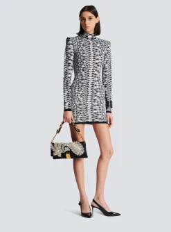 Best Sale Short Snakeskin Textured Knit Dress Women Knitwear|Dresses