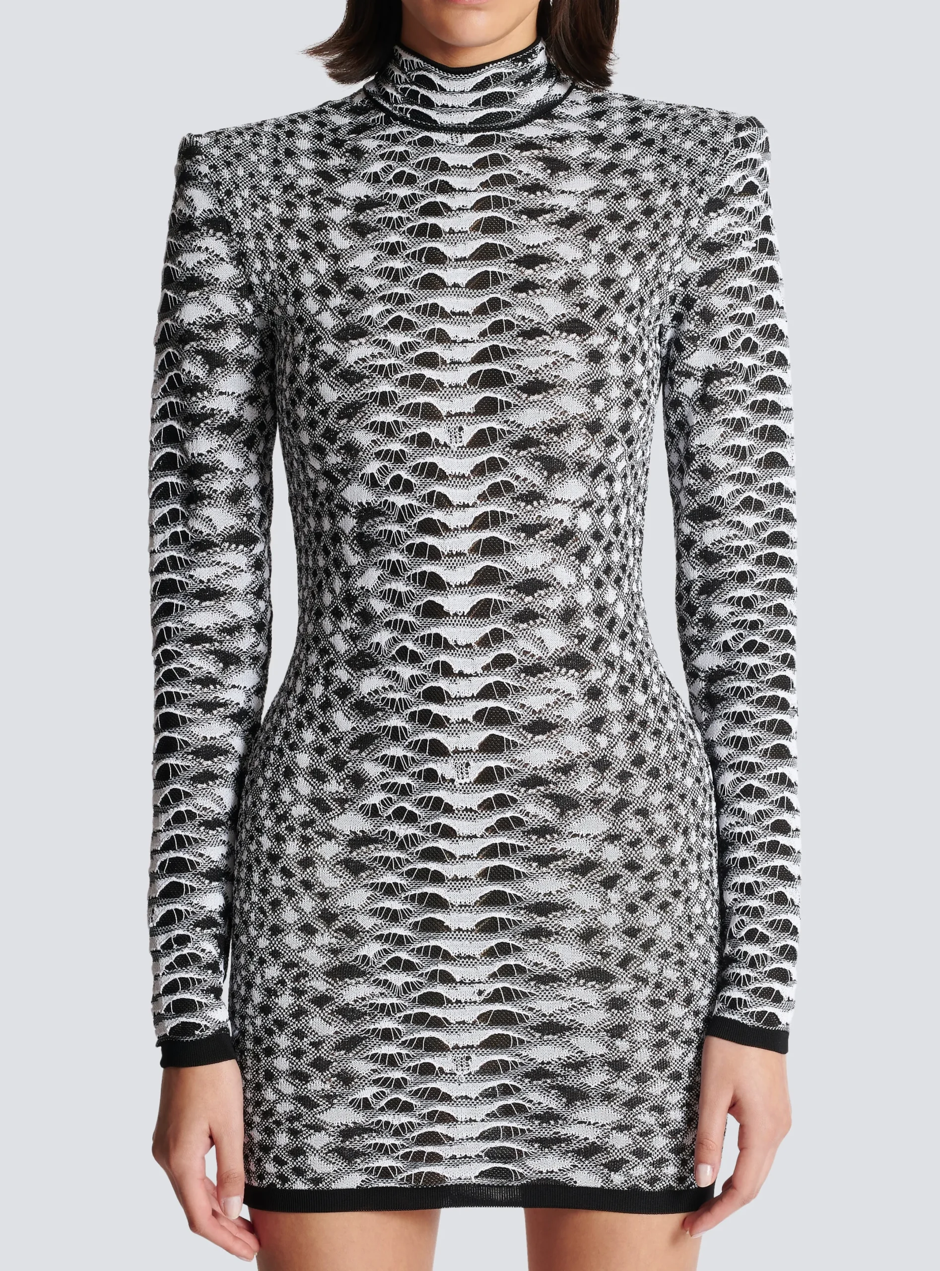 Best Sale Short Snakeskin Textured Knit Dress Women Knitwear|Dresses