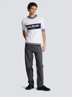 Best Sale Short-sleeved PB Labyrinth Knit T-shirt Knitwear