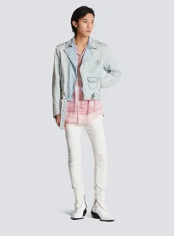 Outlet Short-sleeved Twill Pyjama Shirt With Postcard Print Shirts And Polos