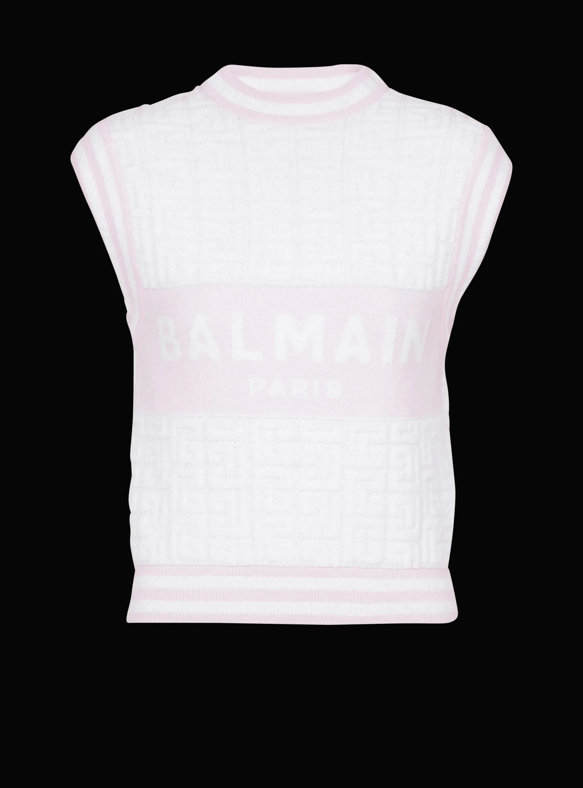 Shop Sleeveless Monogram Knit Top Women Tops And Shirts