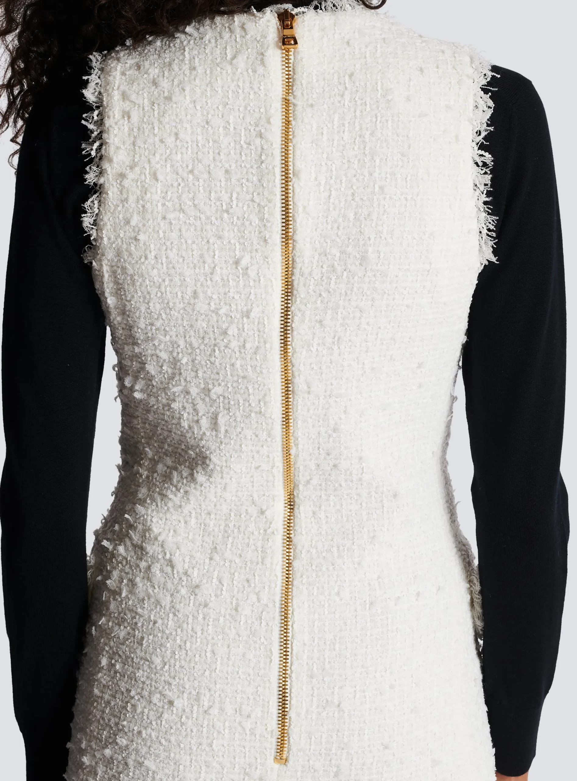 Discount Sleeveless Tweed Dress Women Dresses