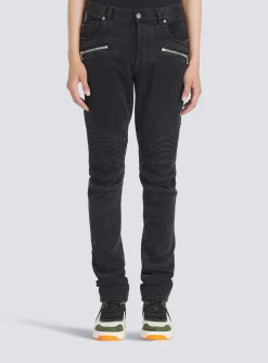 Outlet Slim Cut Cotton Jeans Denim
