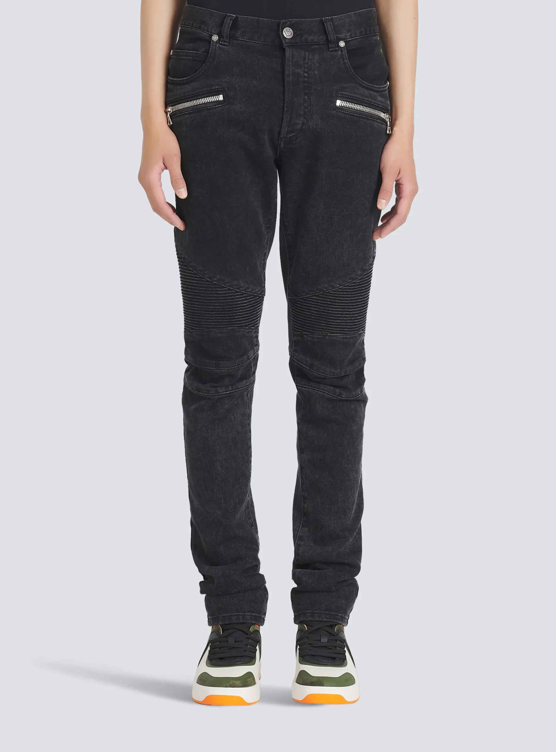 Outlet Slim Cut Cotton Jeans Denim