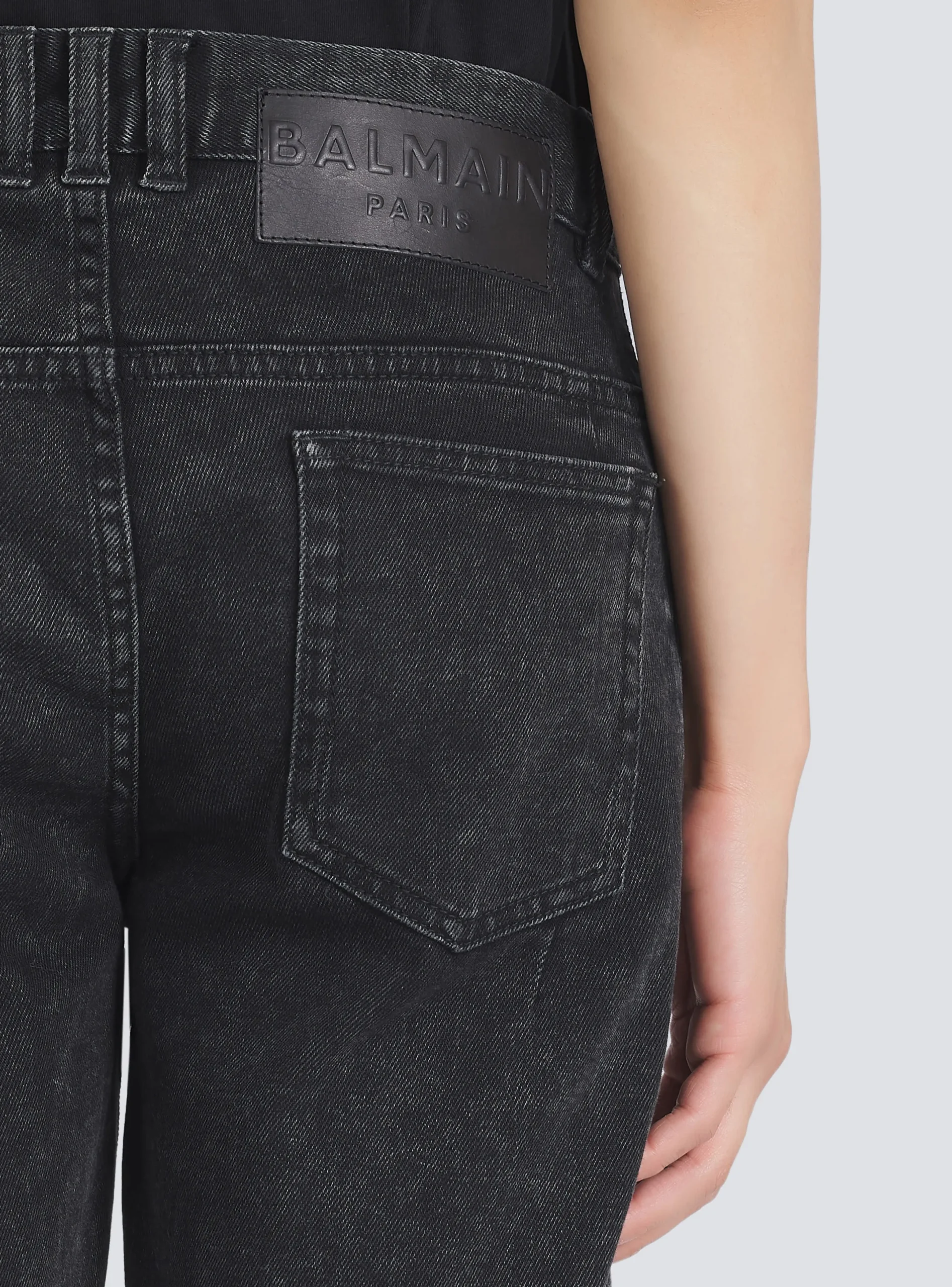 Outlet Slim Cut Cotton Jeans Denim