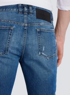Clearance Slim-fit Cotton Jeans Denim