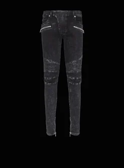 Best Sale Slim-fit Denim Jeans With Ribbed Details Trousers And Shorts|Denim