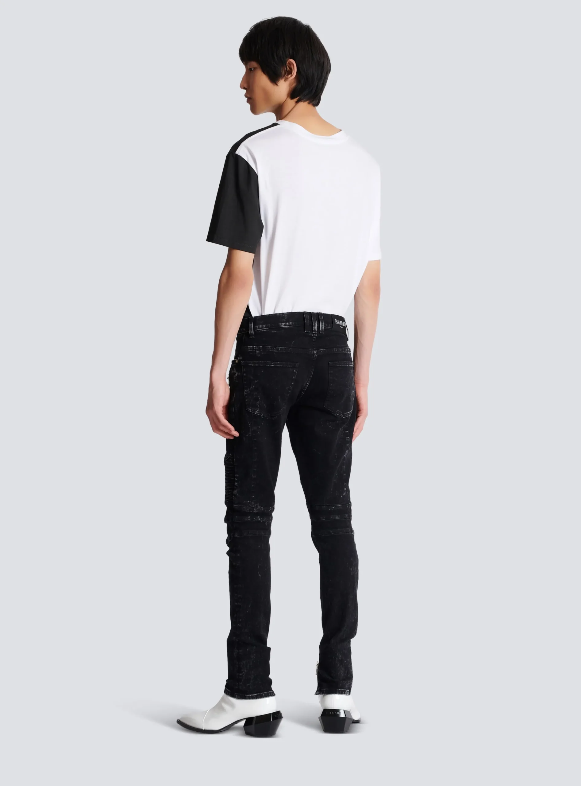 Best Sale Slim-fit Denim Jeans With Ribbed Details Trousers And Shorts|Denim