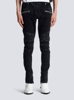 Best Sale Slim-fit Denim Jeans With Ribbed Details Trousers And Shorts|Denim