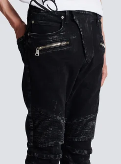 Best Sale Slim-fit Denim Jeans With Ribbed Details Trousers And Shorts|Denim