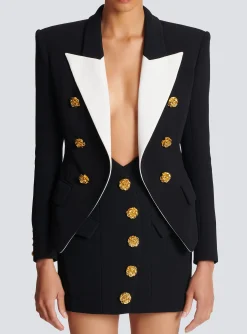 Store Slim-fit Jacket With Roses Buttons Women Jackets And Blazers