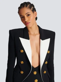 Store Slim-fit Jacket With Roses Buttons Women Jackets And Blazers