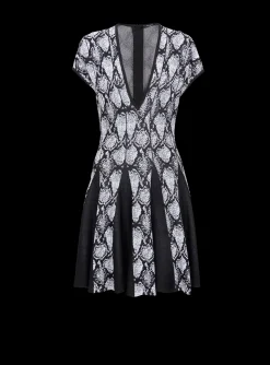 Cheap Snakeskin Jacquard Dress Women Knitwear|Dresses