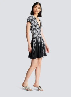Cheap Snakeskin Jacquard Dress Women Knitwear|Dresses
