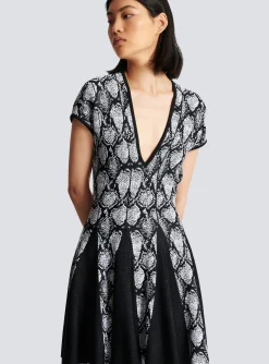 Cheap Snakeskin Jacquard Dress Women Knitwear|Dresses