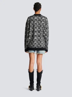 Flash Sale Snakeskin Jacquard Knit Cardigan Women Knitwear