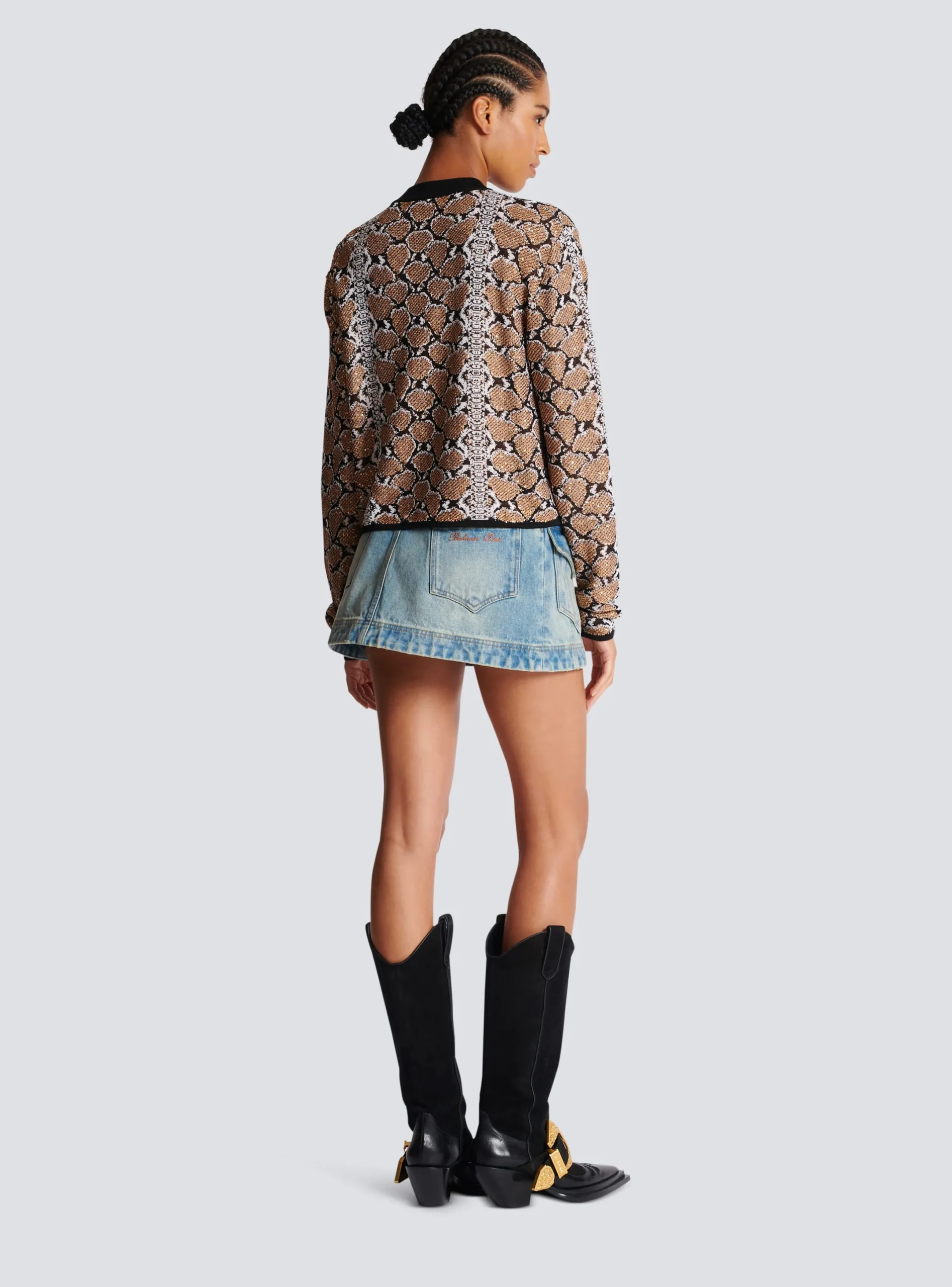 New Snakeskin Knit Jumper Women Knitwear