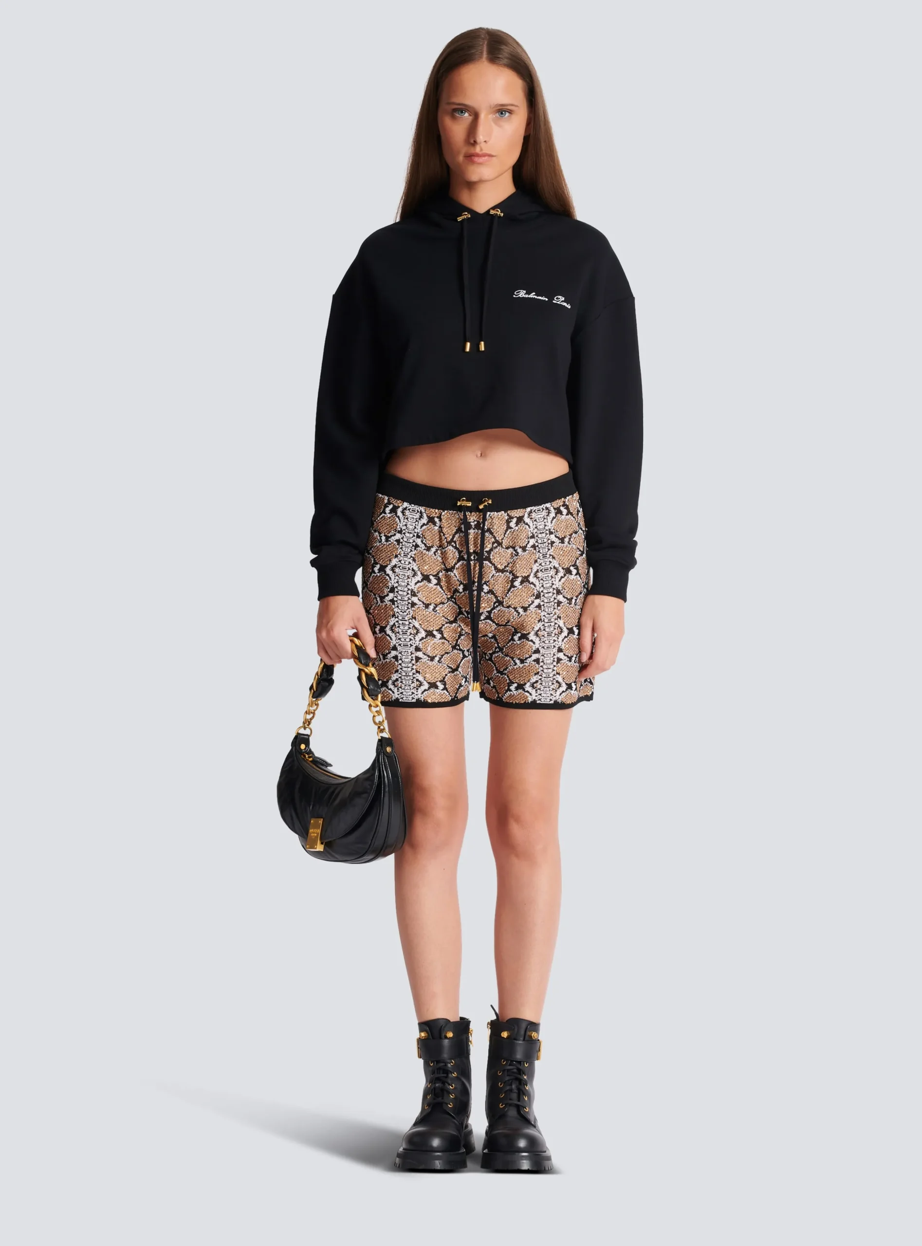 Outlet Snakeskin Knit Shorts Women Trousers And Shorts|Knitwear