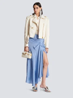 Store Snakeskin Silk Jacquard Skirt Women Skirts
