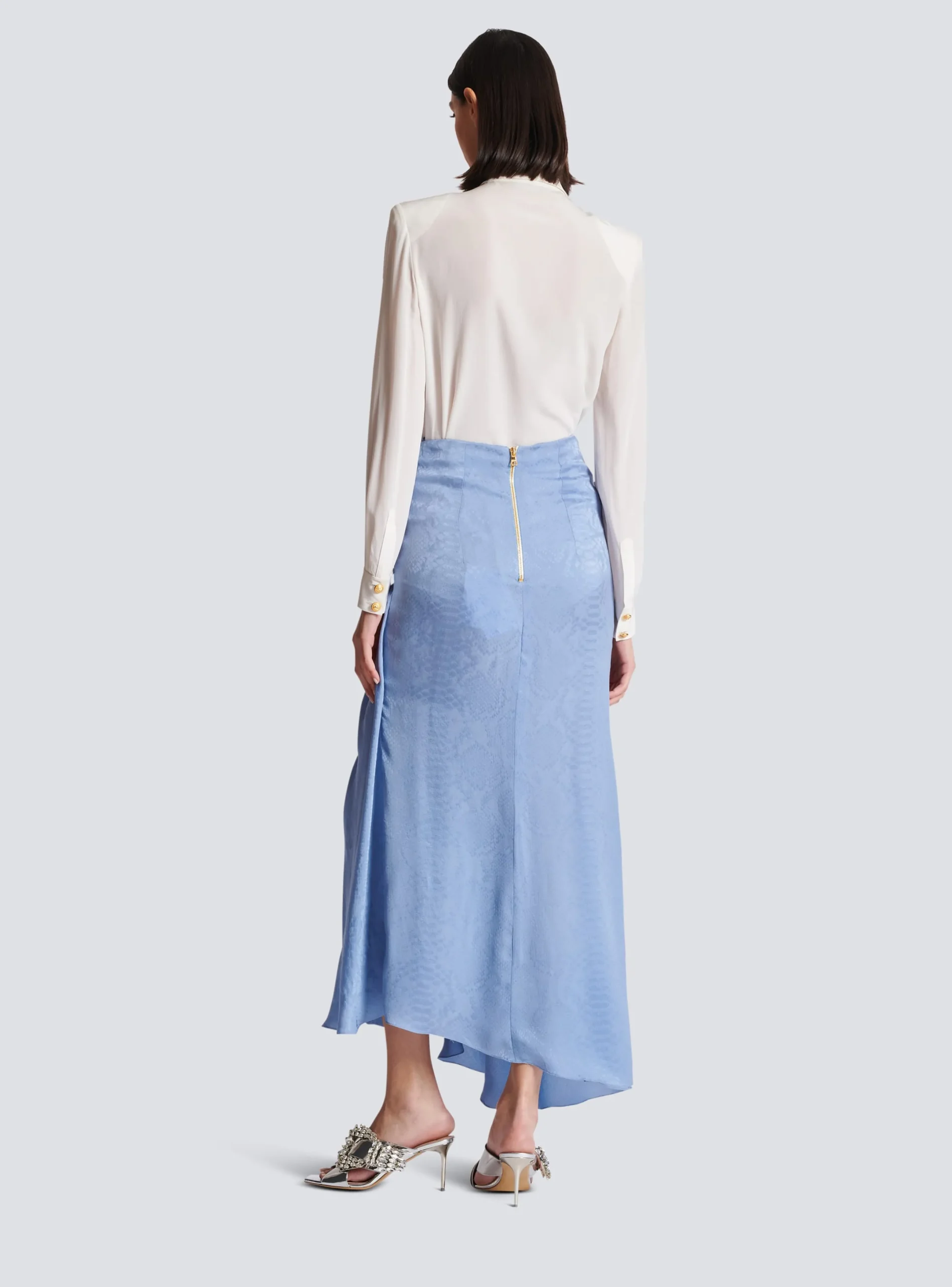 Store Snakeskin Silk Jacquard Skirt Women Skirts