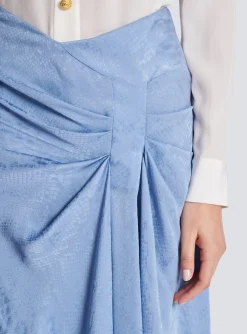 Store Snakeskin Silk Jacquard Skirt Women Skirts