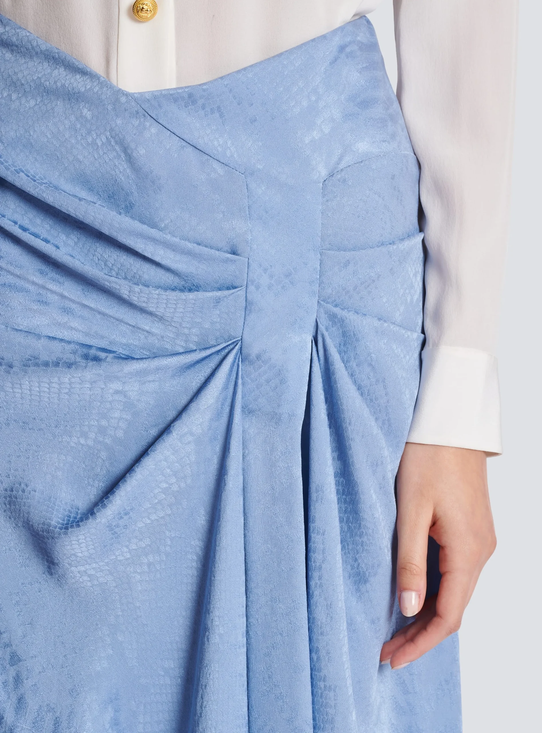 Store Snakeskin Silk Jacquard Skirt Women Skirts