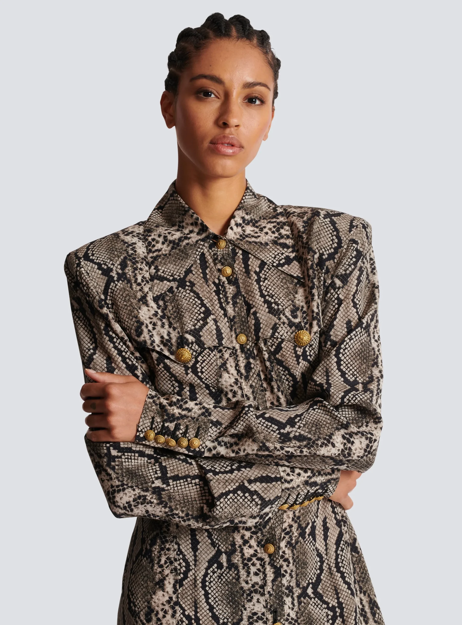 Sale Snakeskin Silk Shirt Dress Women Dresses