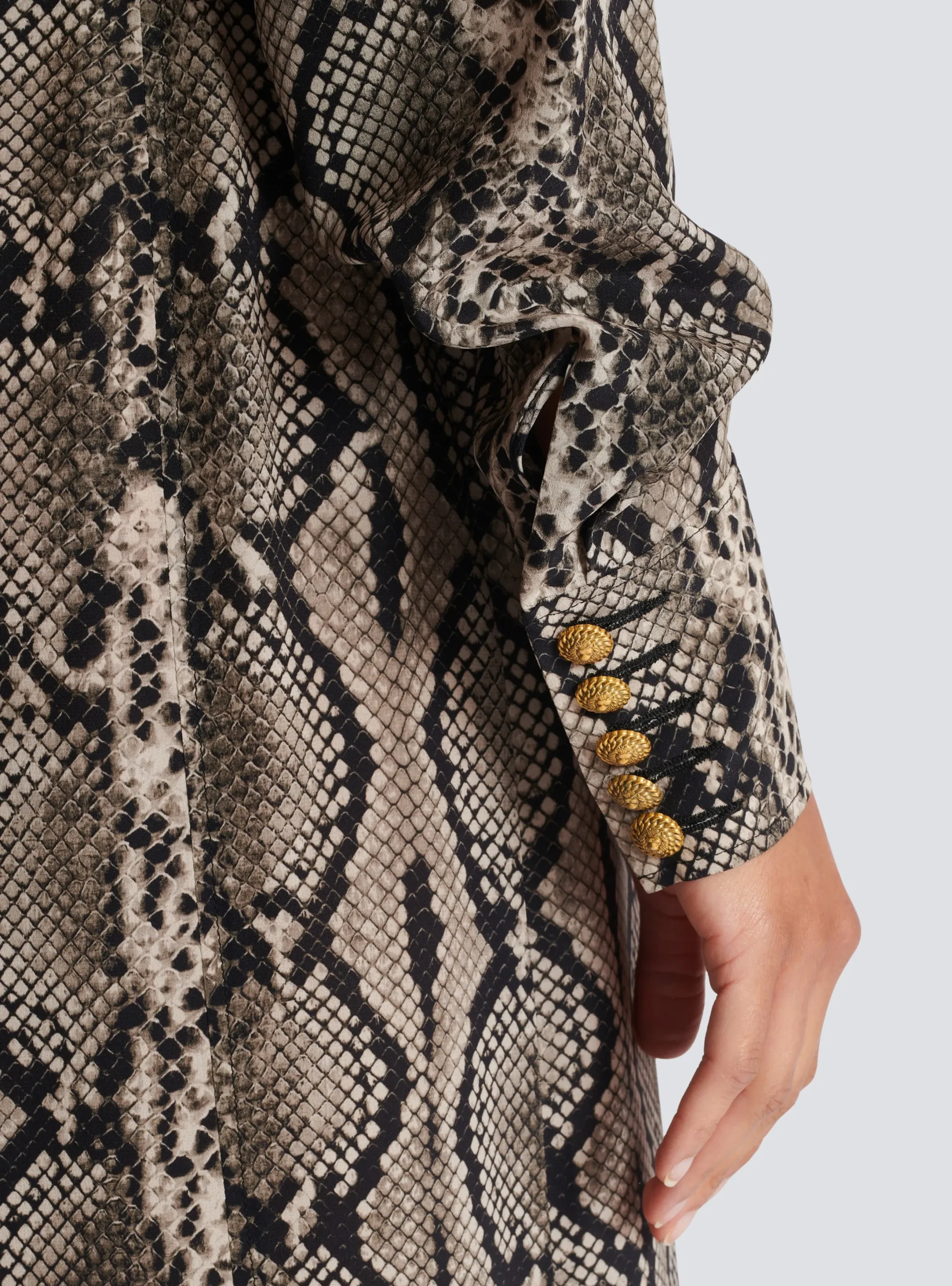 Sale Snakeskin Silk Shirt Dress Women Dresses