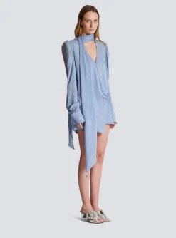 Outlet Snakeskin Silk Tie Dress Women Dresses