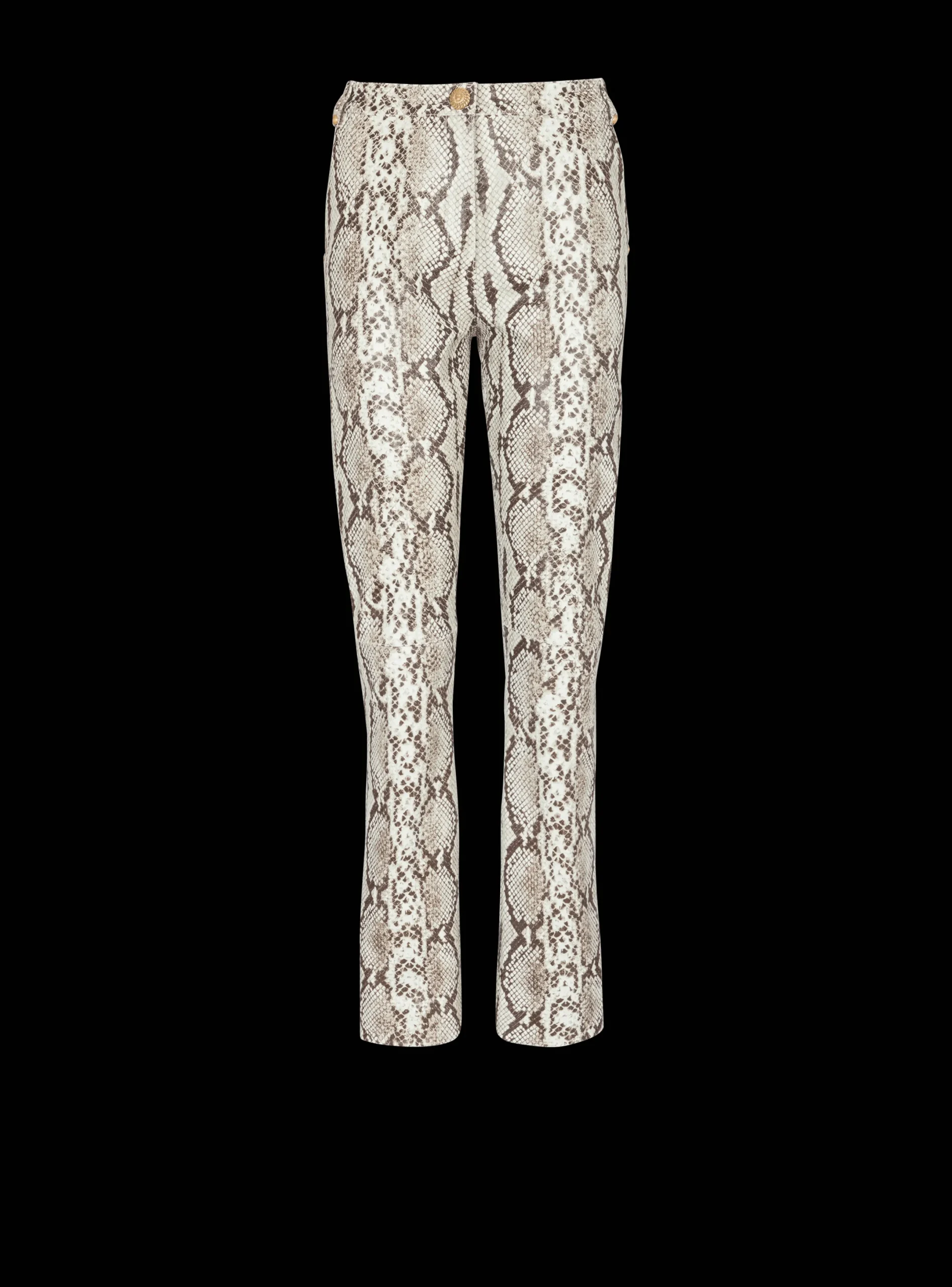 Fashion Snakeskin-effect Leather Trousers Women Trousers And Shorts