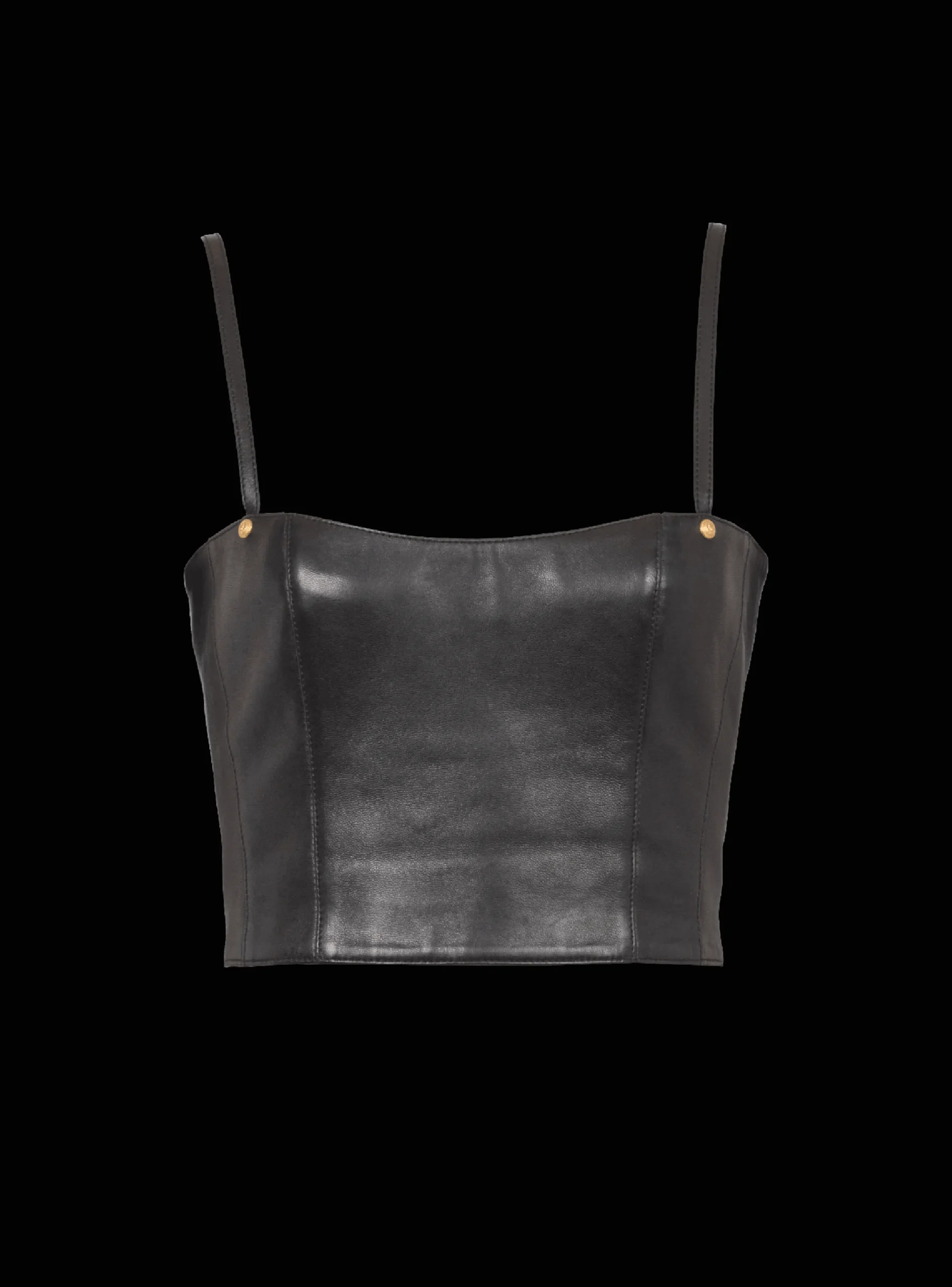 Best Sale Spaghetti Strap Leather Top Women Tops And Shirts