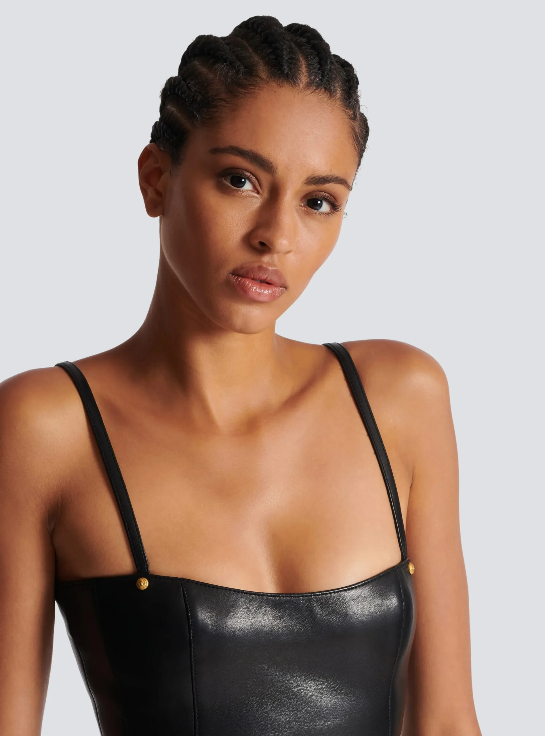 Best Sale Spaghetti Strap Leather Top Women Tops And Shirts