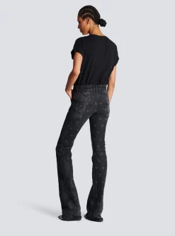 Store Star And Paisley Print Denim Jeans Women Denim