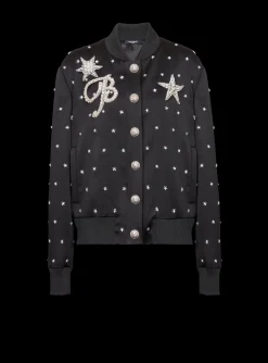 Best Sale Stars Embroidered Bomber Jacket Women Outerwear