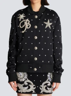 Best Sale Stars Embroidered Bomber Jacket Women Outerwear
