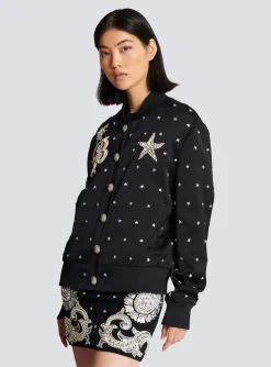 Best Sale Stars Embroidered Bomber Jacket Women Outerwear