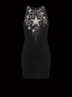 New Stars Embroidered Short Dress Women Dresses