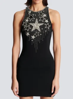 New Stars Embroidered Short Dress Women Dresses
