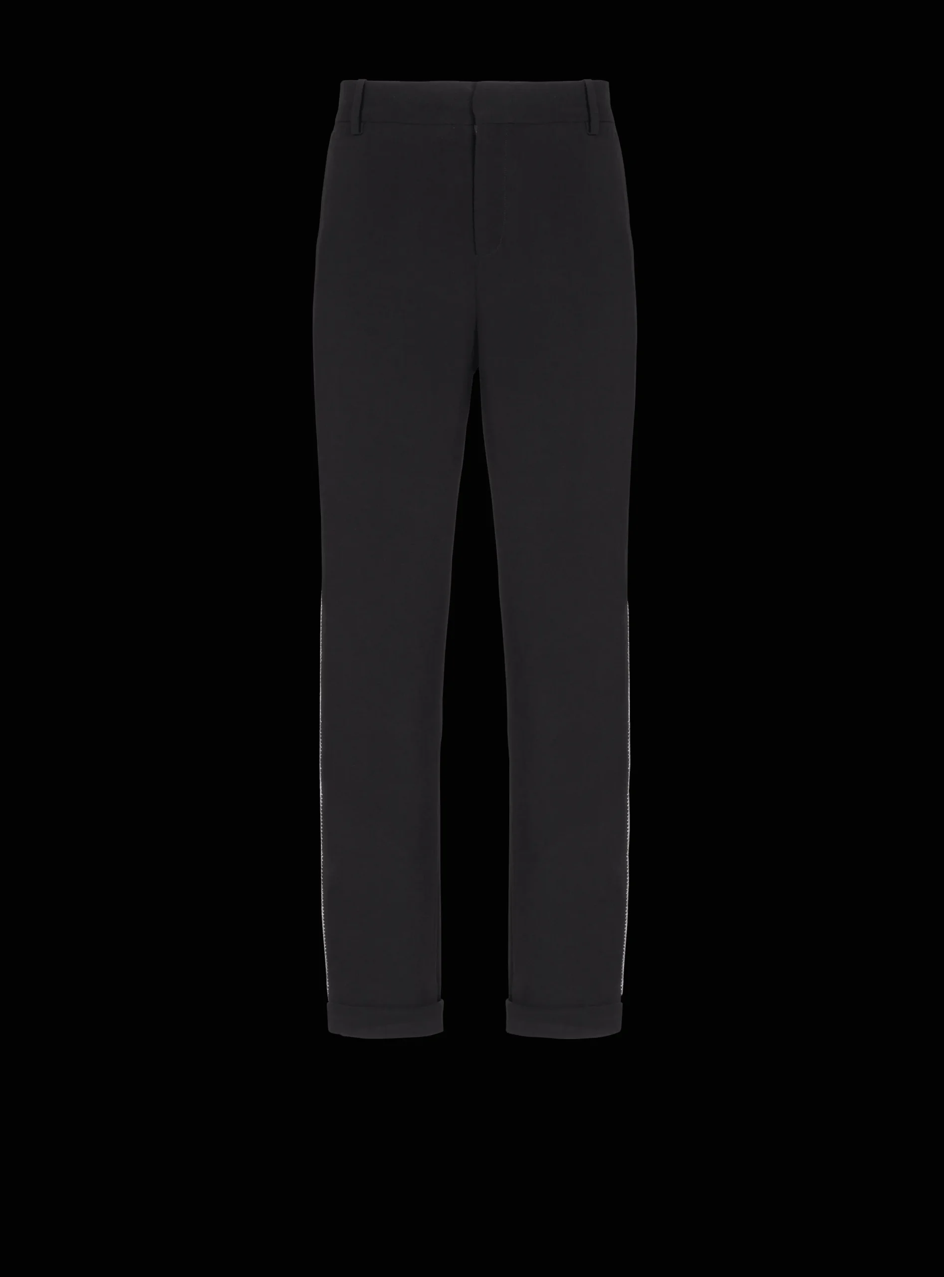 Hot Straight-leg Crystal-embroidered Trousers Trousers And Shorts
