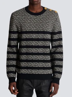 Cheap Striped PB Labyrinth Wool And Linen Jumper Knitwear